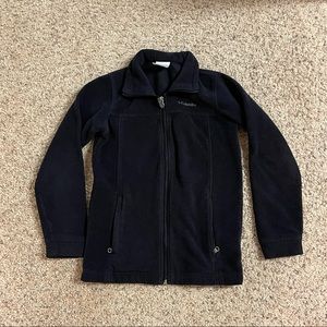 BOYS BLACK COLUMBIA FLEECE ZIP UP